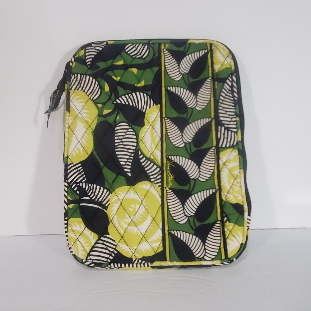 Vera Bradley Yellow Black Neon Rose Case Sleeve for iPad or Tablet